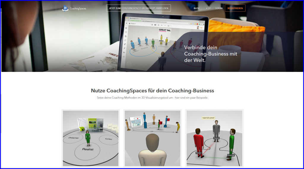 Screenshot Website Coachingspaces