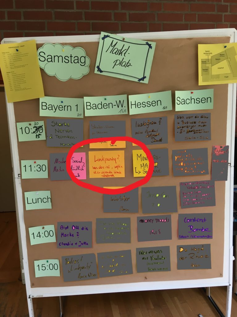 Linkparty Session auf dem InspiCamp