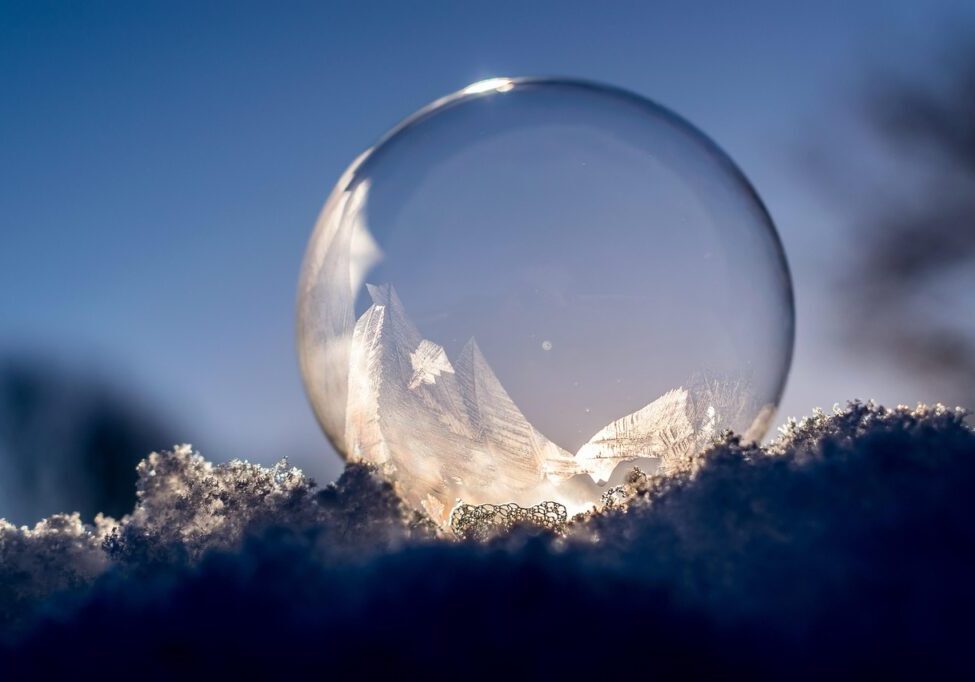 Seifenblase gefroren